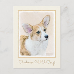 Pembroke Welsh Corgi Painting - Original Dog Art Postkarte