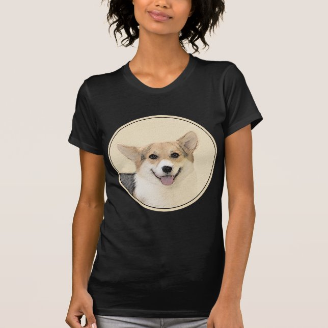 Pembroke Welsh Corgi Painting - Original Dog Art T-Shirt (Vorderseite)