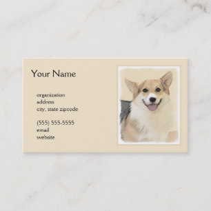 Pembroke Welsh Corgi Painting - Original Dog Art Visitenkarte