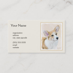 Pembroke Welsh Corgi Painting - Original Dog Art Visitenkarte