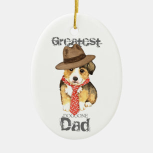 Pembroke Welsh Corgi papa ornement céramique