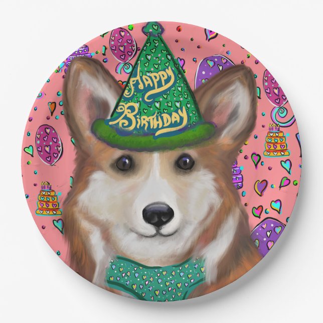 PEMBROKE WELSH CORGI PAPPTELLER (Vorderseite)