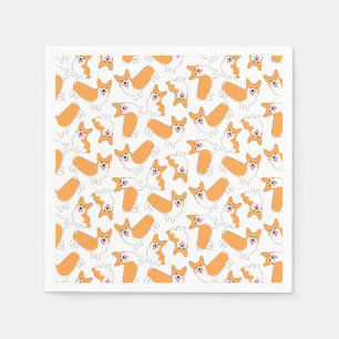 Pembroke Welsh Corgi Pattern Serviette