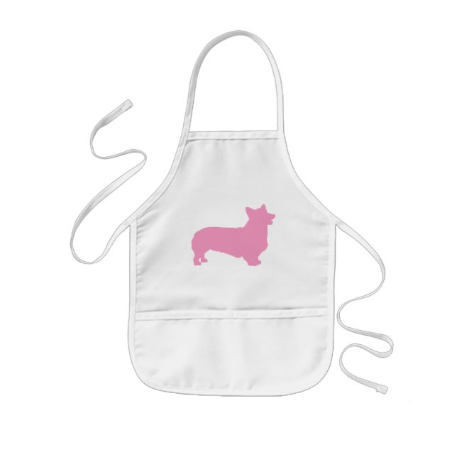 Pembroke Welsh Corgi (pink) Kinderschürze (Vorne)