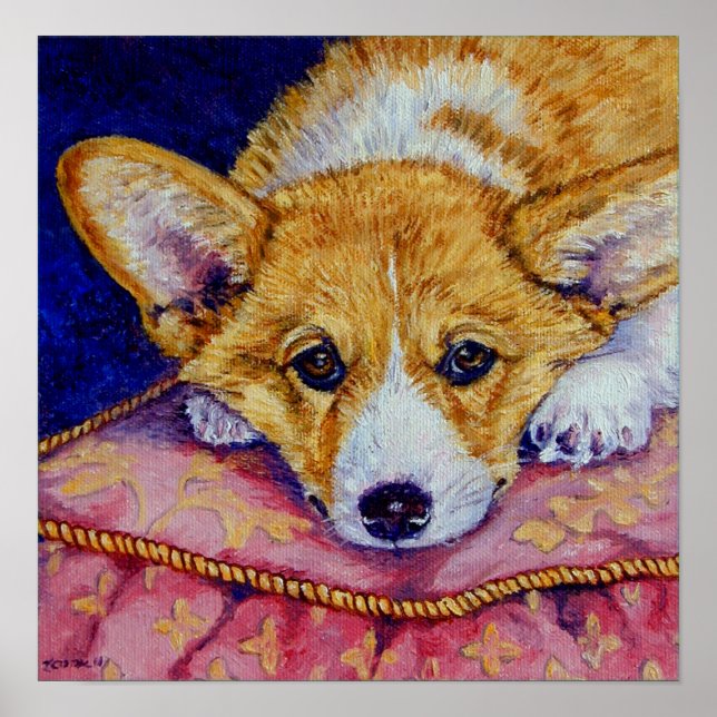 Pembroke Welsh Corgi Print Poster (Vorne)