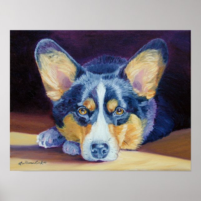 Pembroke Welsh Corgi Print Poster (Vorne)