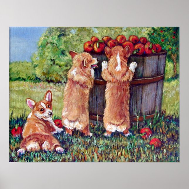 Pembroke Welsh Corgi Print Poster (Vorne)