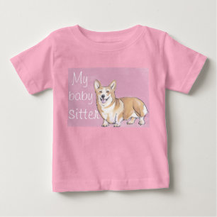 Pembroke Welsh Corgi red art jumper 24 months Baby T-shirt