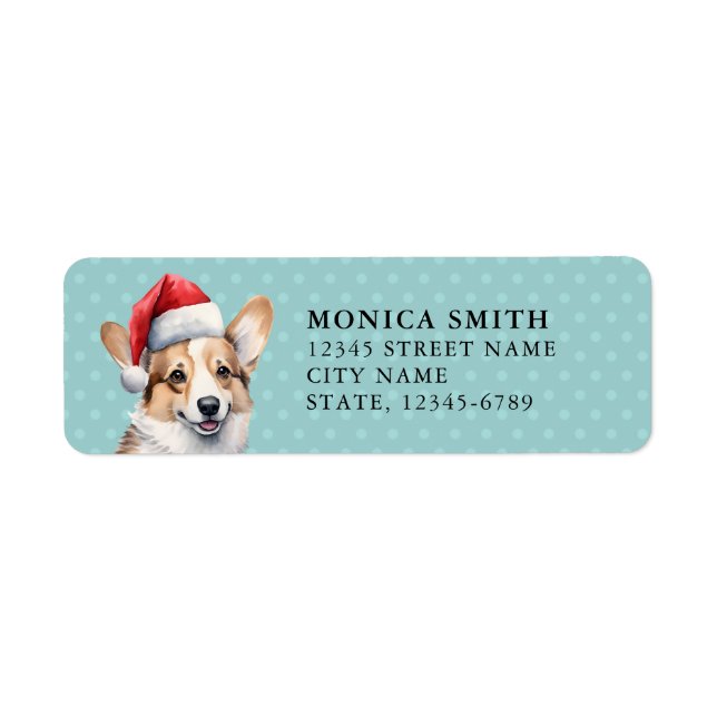 Pembroke Welsh Corgi Rücksendeadressen-Aufklebers (Vorne)