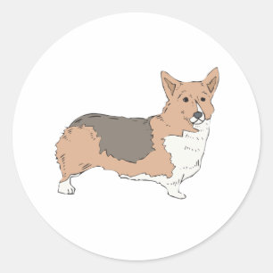 Pembroke Welsh Corgi Runder Aufkleber