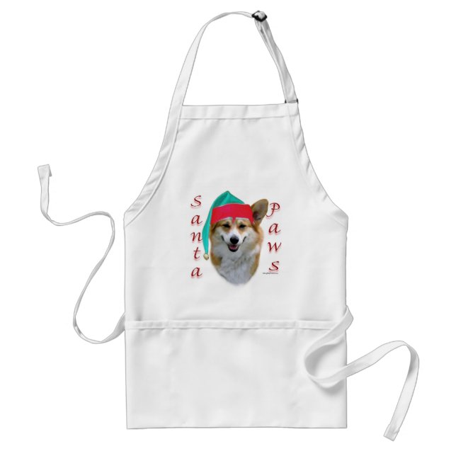Pembroke Welsh Corgi Santa Paws Schürze (Vorne)