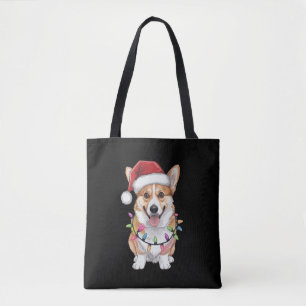 Pembroke Welsh Corgi Santa Weihnachtsbaum Lichter  Tasche