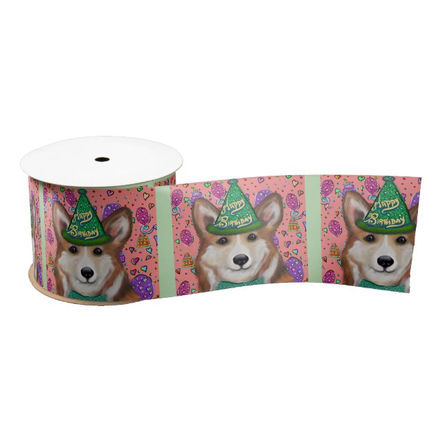 PEMBROKE WELSH CORGI SATINBAND (Spule)