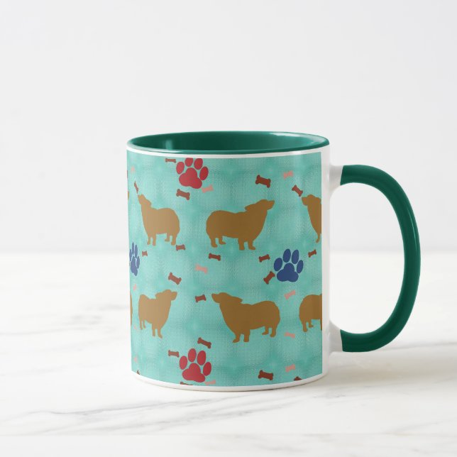 Pembroke Welsh Corgi Shadow Tasse (Rechts)