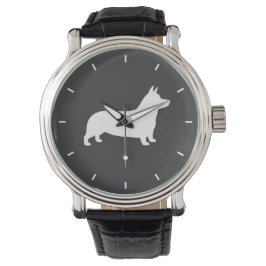 Pembroke Welsh Corgi Silhouette Armbanduhr