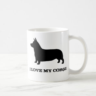 Pembroke Welsh Corgi Silhouette Custom Kaffeetasse