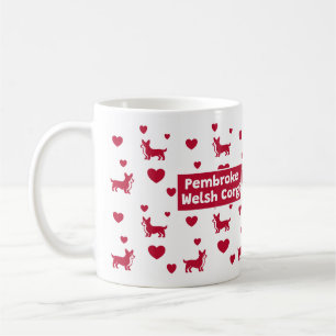 Pembroke Welsh Corgi Tasse mit rotem Herzen
