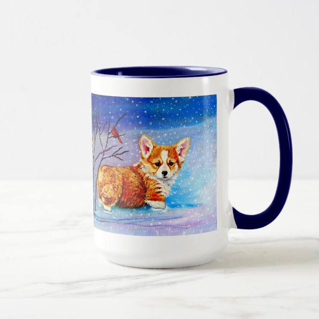 Pembroke Welsh Corgi Tasse Snow (Rechts)