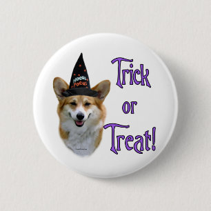 Pembroke Welsh Corgi Trick Button