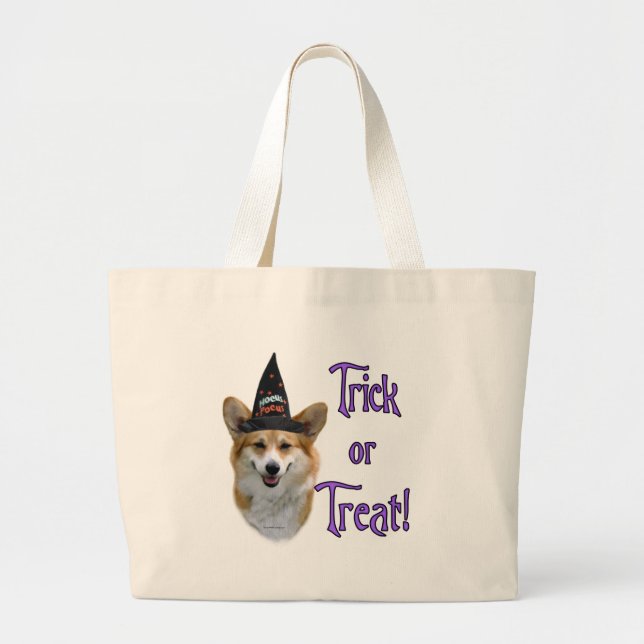 Pembroke Welsh Corgi Trick Jumbo Stoffbeutel (Vorne)