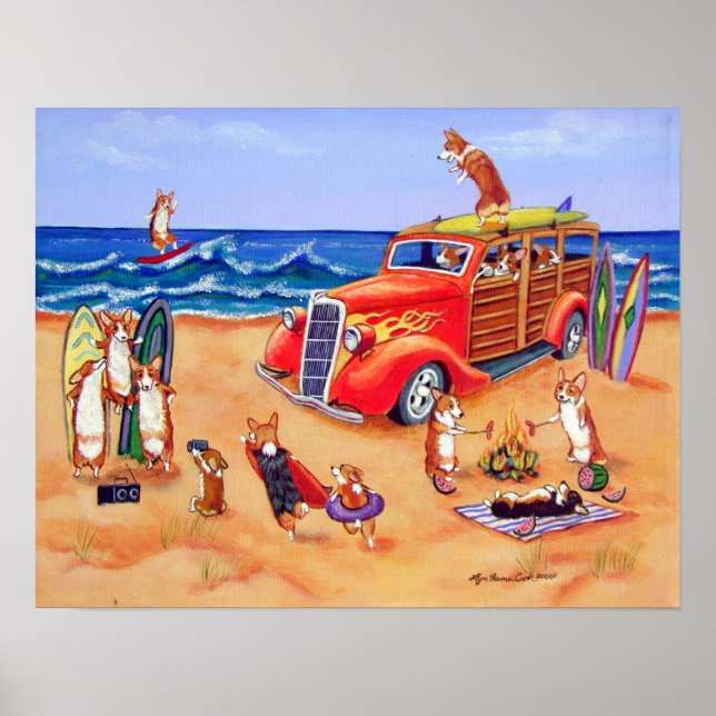 Pembroke Welsh Corgi Wall Print Poster (Vorne)