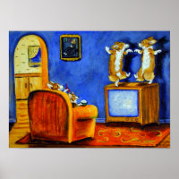 Pembroke Welsh Corgi Wall Print