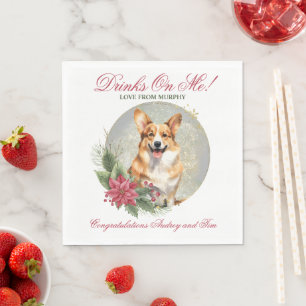 Pembroke Welsh Corgi Wedding Napkin mit Foto Serviette