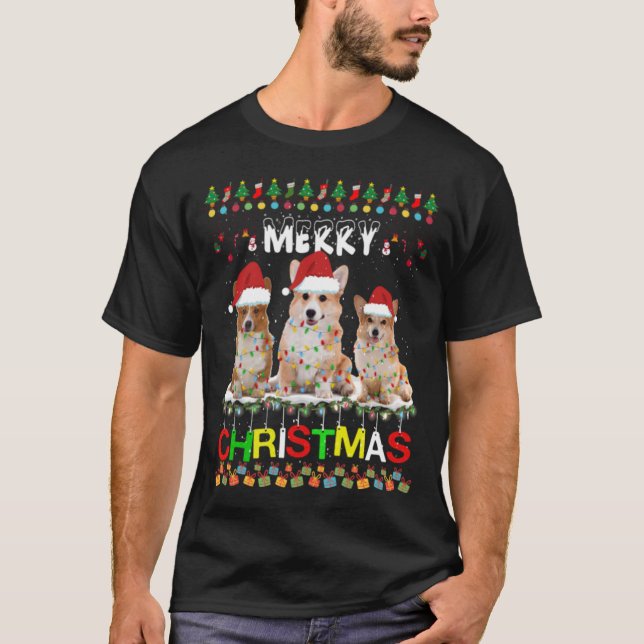 Pembroke Welsh Corgi Weihnachtsbaum Weihnachten We T-Shirt (Vorderseite)