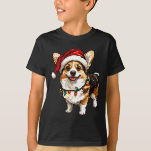 Pembroke Welsh Corgi Weihnachtsmann Weihnachtsbaum T-Shirt