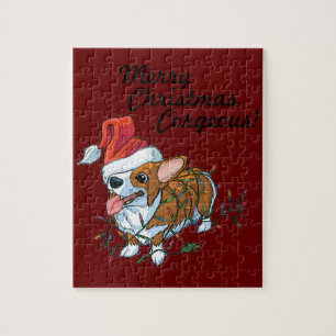 Pembroke Welsh Corgi Welpe Weihnachten Xmas Lichte
