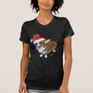Pembroke Welsh Corgi Welpe Weihnachten Xmas Lichte T-Shirt