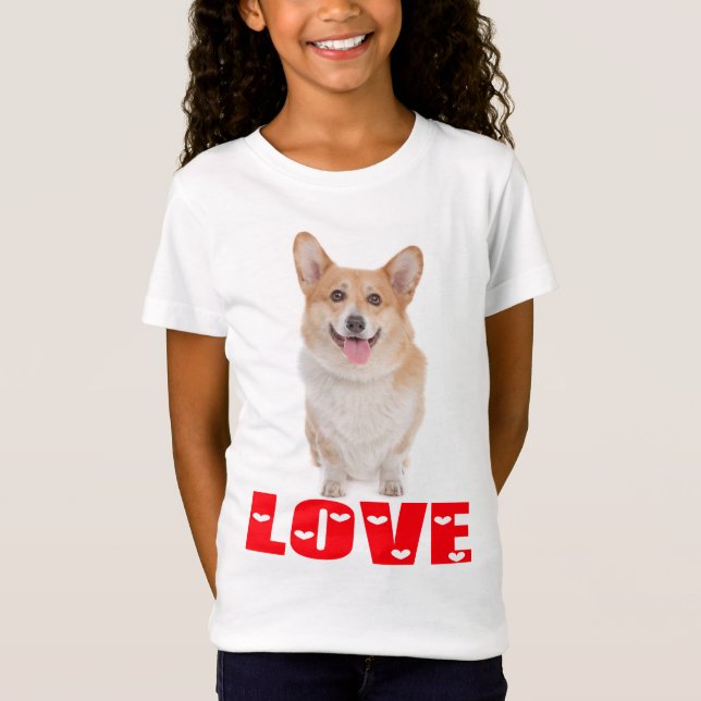 Pembroke Welsh Corgi Welppy Hund Red Liebe T-Shirt (Vorderseite)