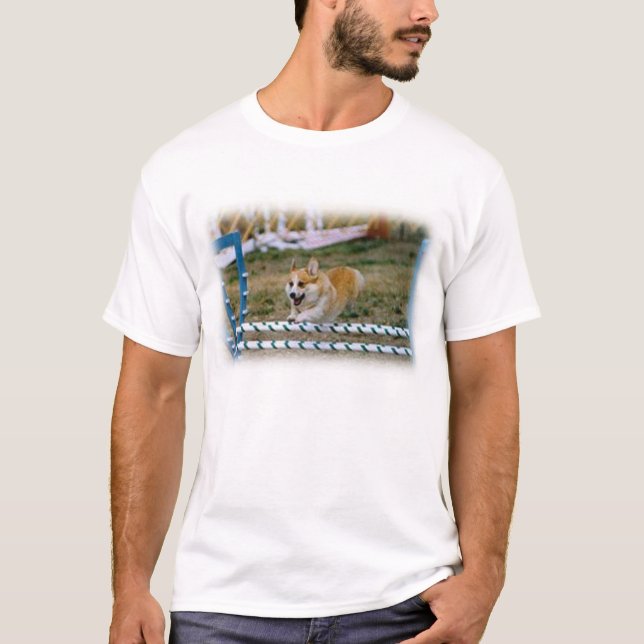 Pembrokecorgi-Springen T-Shirt (Vorderseite)