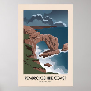 Pembrokeshire Coast Nationalpark Moderne Reise Poster