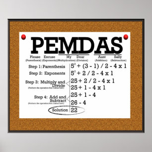 PEMDAS Bulletin Board *AKTUALISIERT* Poster