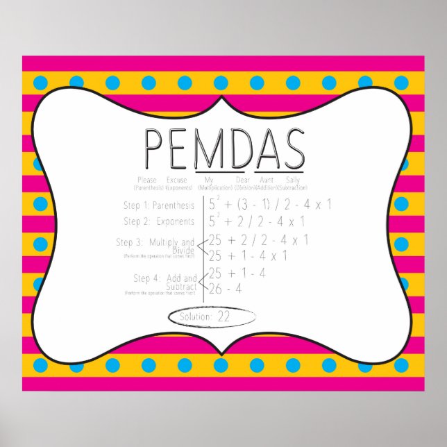 PEMDAS POSTER (Vorne)