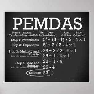 PEMDAS Poster *Updated*