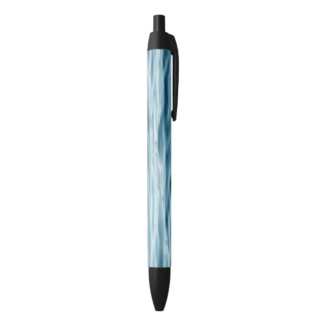 Pen-Blau-Weiß-Wassermuster Kugelschreiber (Unterseite (Vertikal))