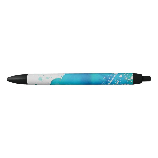 Pen Blue White Ocean Art Design Kugelschreiber (Vorderseite)