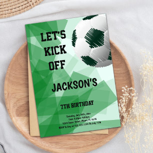 Pen Drew Ball Soccer Invitations Anniversaire