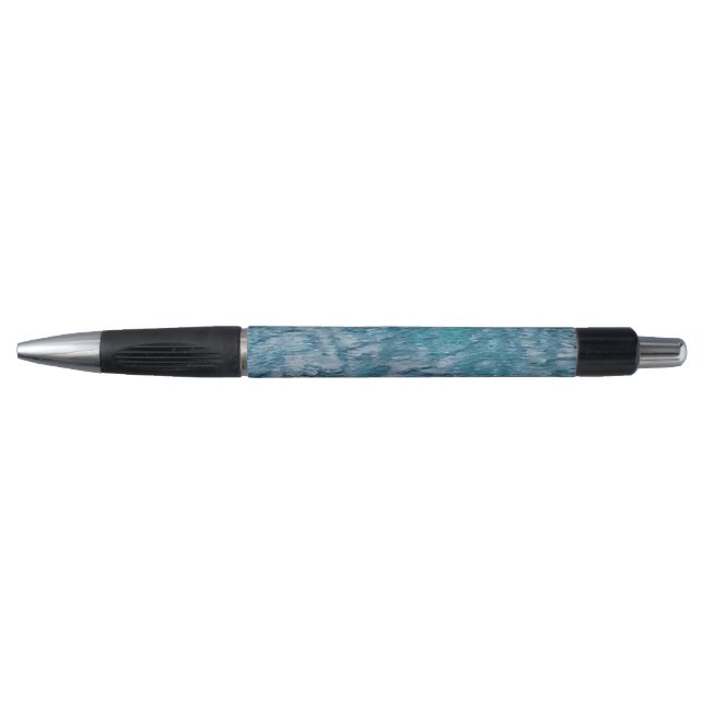 Pen Green Calming Sea Waves, Edit Design Option Kugelschreiber (Vorderseite)