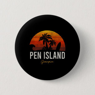 Pen Island Beach Georgia Ga Palms Vacacation Surf Button