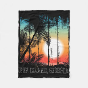 Pen Island Georgia Beach Palms Vacation Surf Sundo Fleecedecke