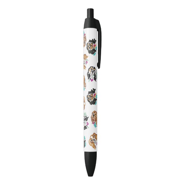 Pen mit niedlichem Cavalierer Kunstdesign Kugelschreiber (Unterseite (Vertikal))