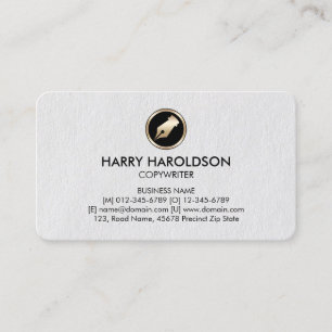 Pen Nib Icon Copywriter Premium Business Card Visitenkarte