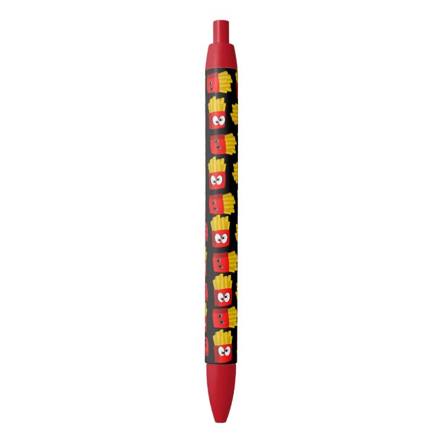 Pen Office and School French Fries Black Kugelschreiber (Vorderseite Vertikal)
