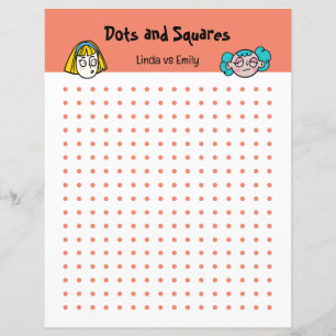 Pen & Paper Dots Old School Spiel Spaß farbenfroh