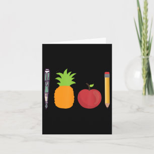 Pen Pineaple Apple Pen Funny Karte
