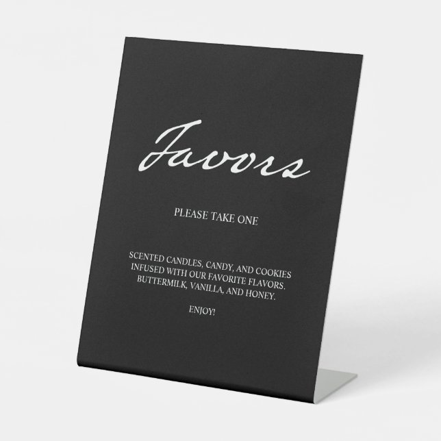 Pen Script Moderne Minimalistische Favoriten Schwa Sockelschild (Vorderseite)