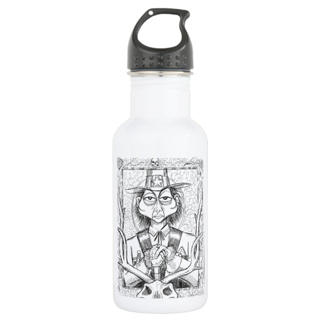Pen und Tinte Beängstigender Typ Trinkflasche (Vorderseite)